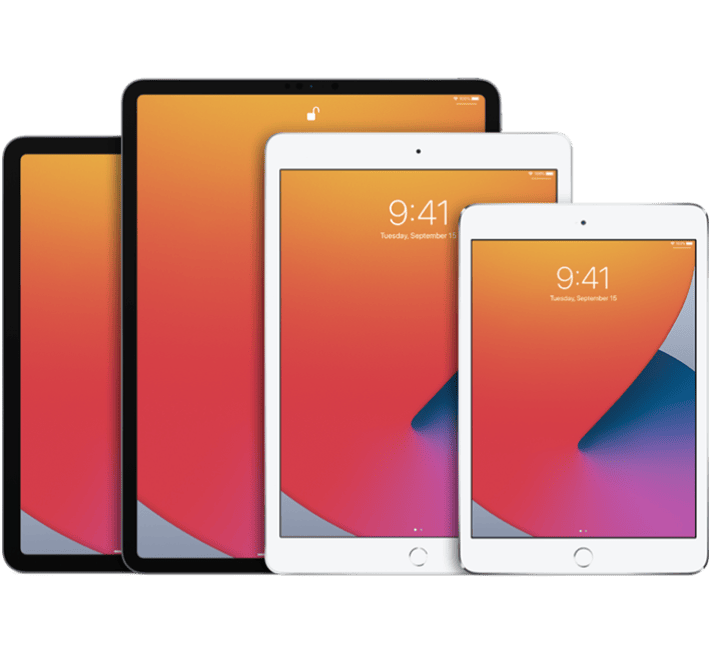 Apple iPads meerdere modellen zwart en wit