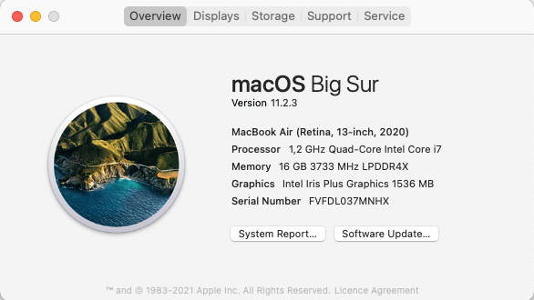 Mac overzicht gegevens